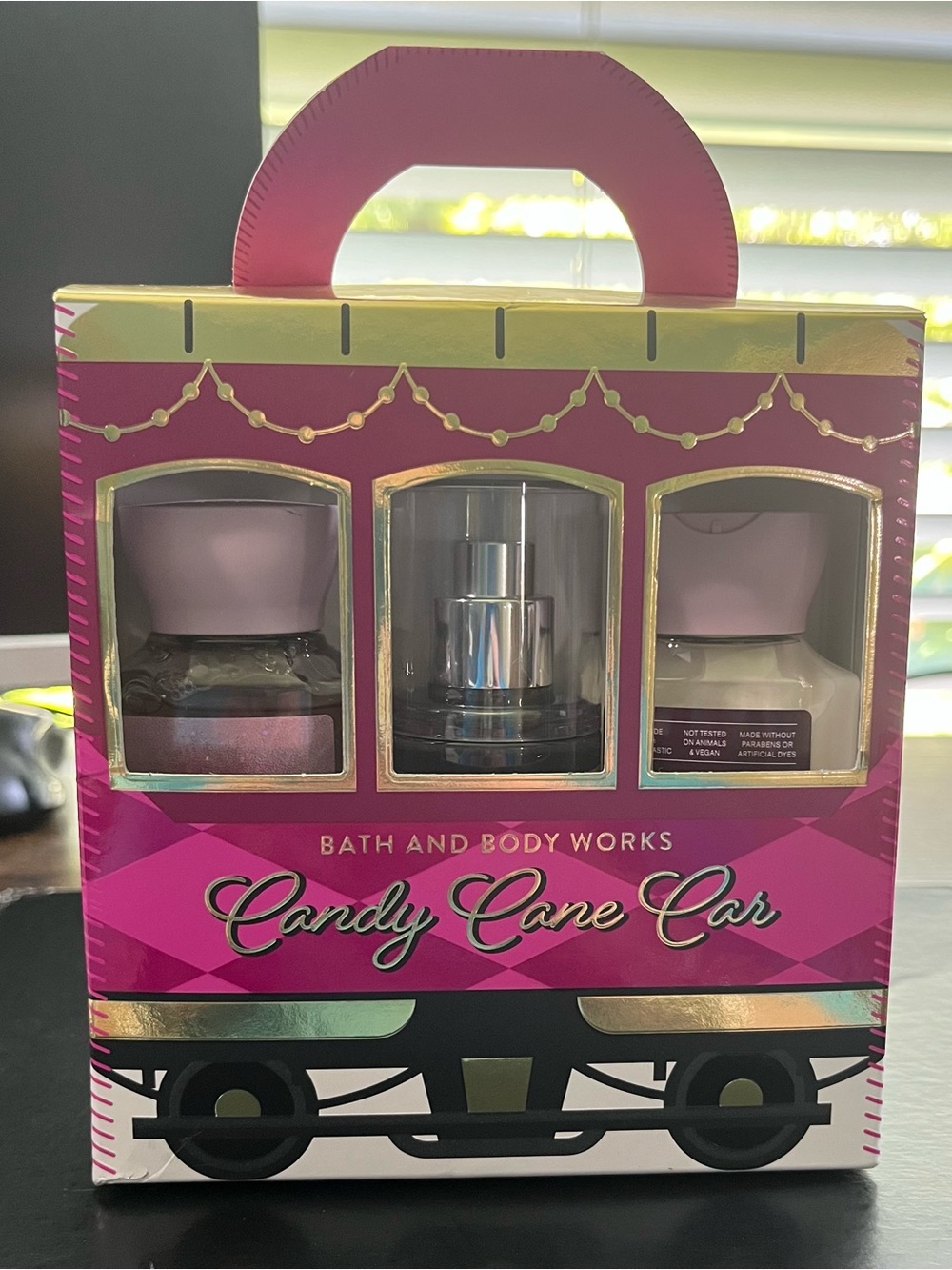 Bath and Body Works Candy Cane Car 3-Piece Gift Set - A Thousand Wishes